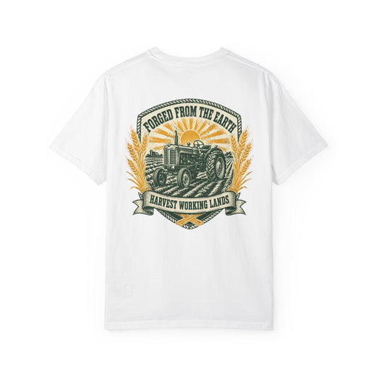 Harvest Working Lands T-Shirt — Forged From the Earth Tractor Farm Tee