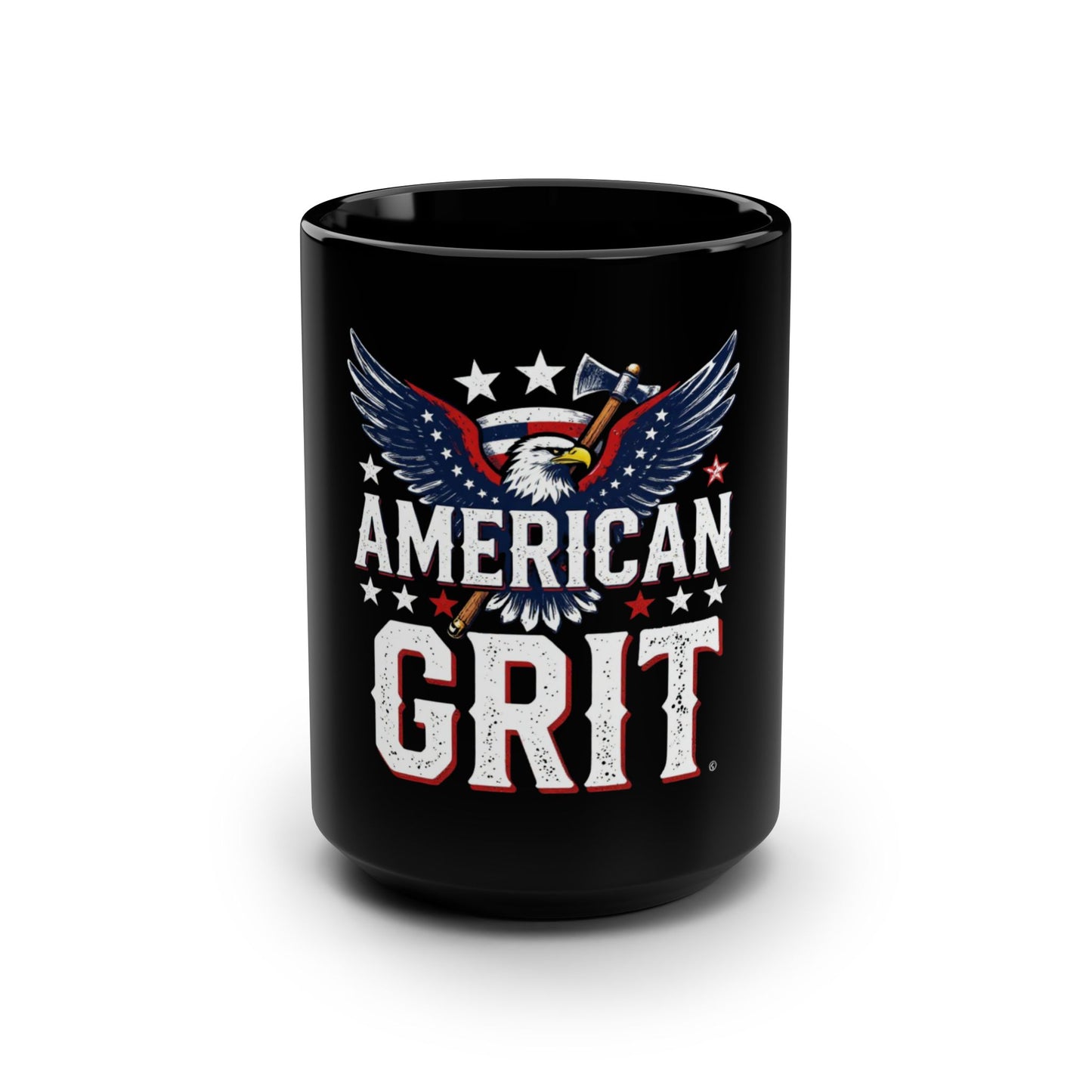 American Grit Coffee Mug — 15oz Patriotic Eagle Ceramic Mug