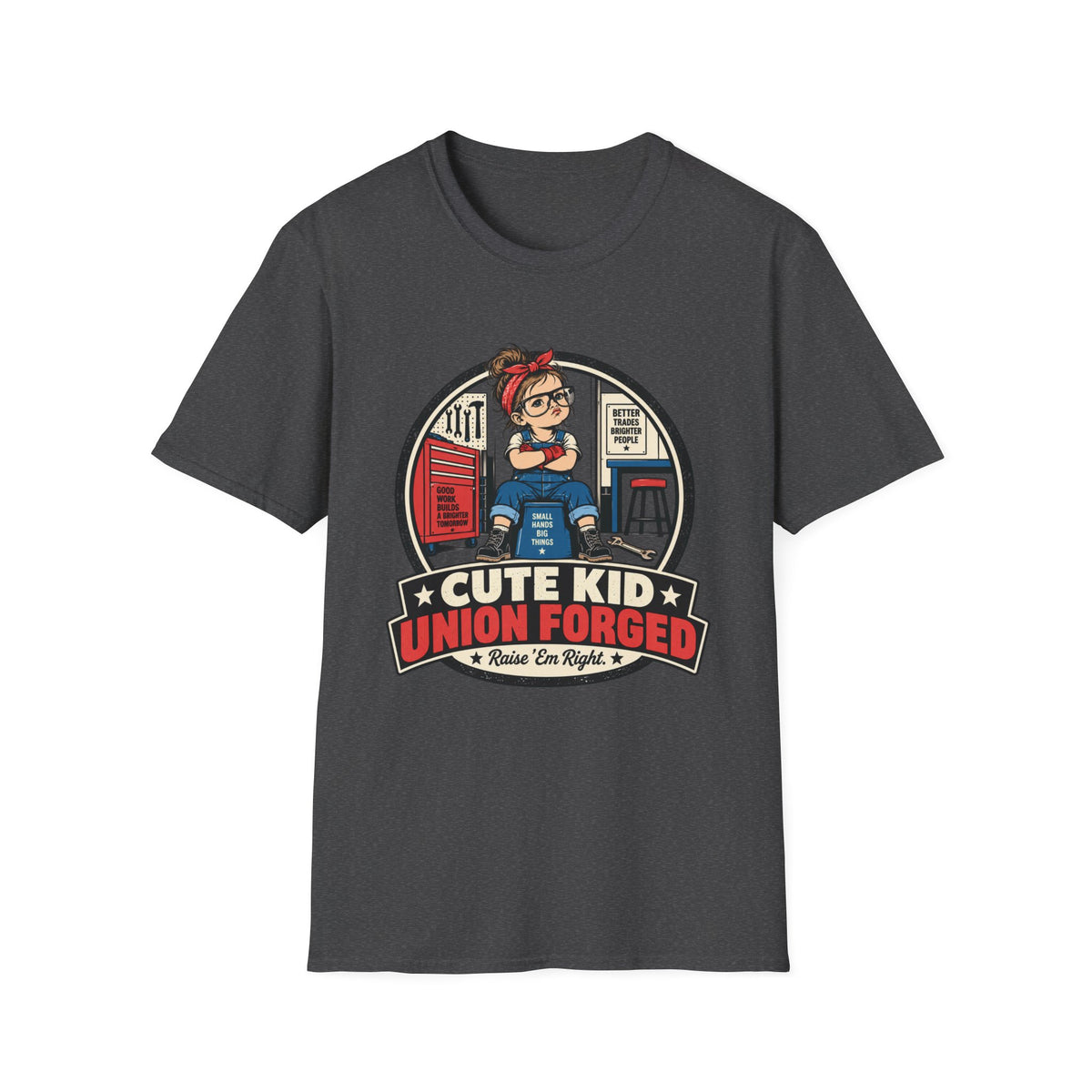 T-Shirt — Cute Kid Union Forger Vintage Worker Graphic