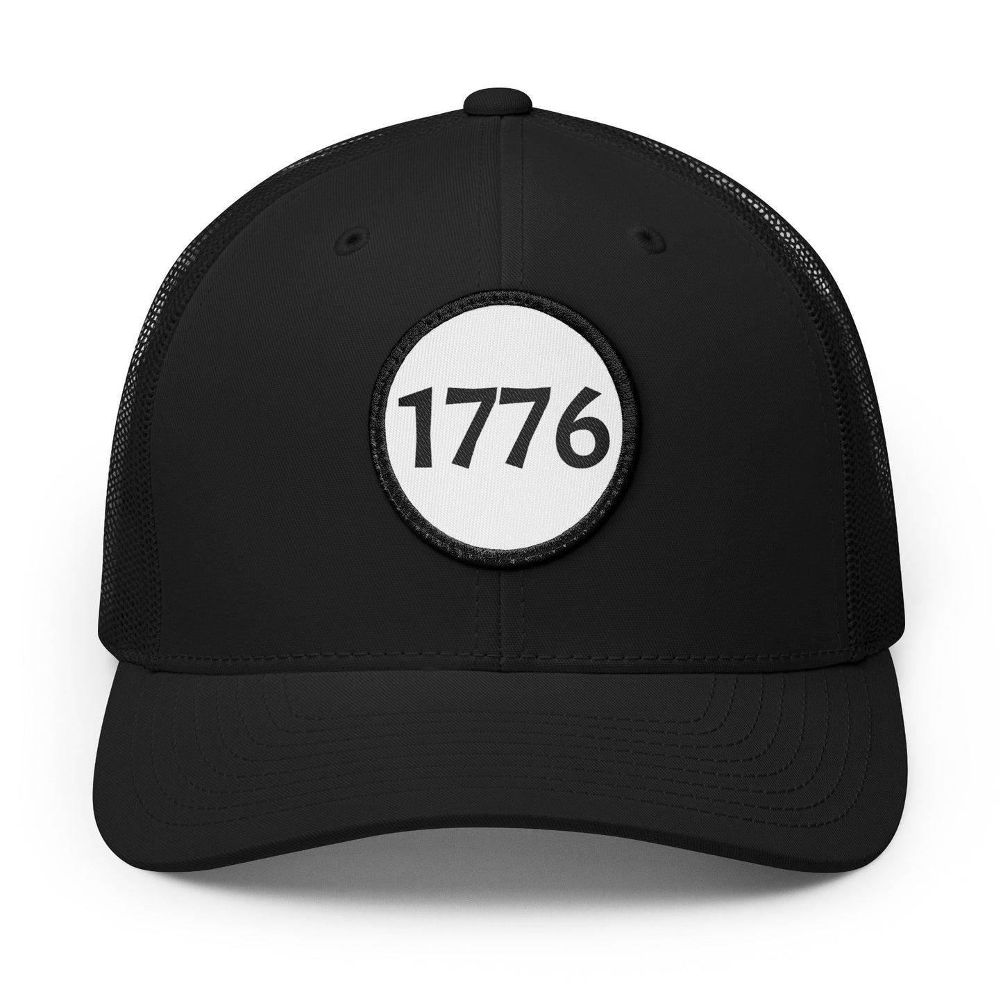 1776 Embroidered Patch Trucker Cap — Patriotic Snapback Hat