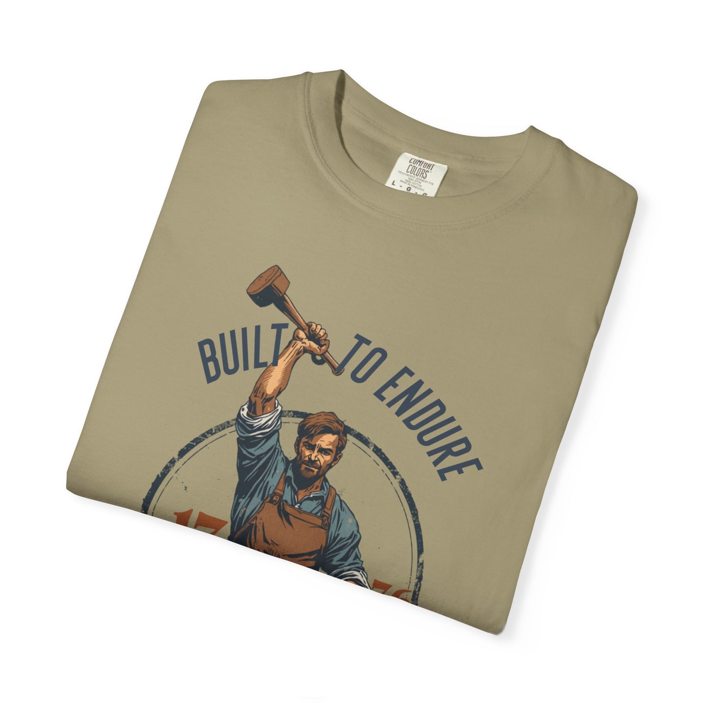 Built to Endure Blacksmith T-Shirt — 1776 Patriotic Vintage Anvil Design
