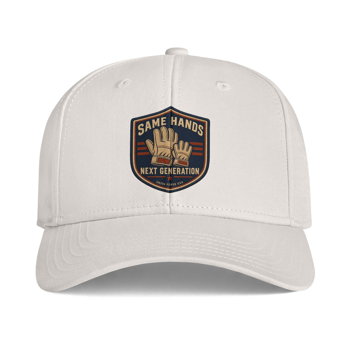 Same Hands Vintage Patch Cap — Retro Baseball Hat with 'Same Hands Next Generation' Emblem