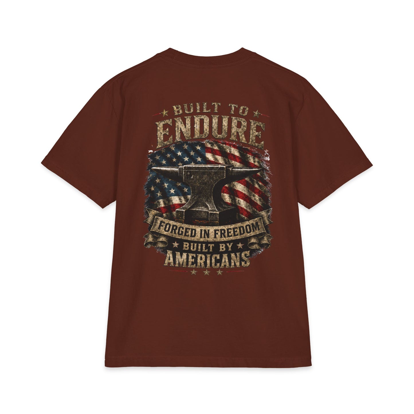 Forged in Freedom T‑Shirt — Patriotic American Vintage Anvil Graphic