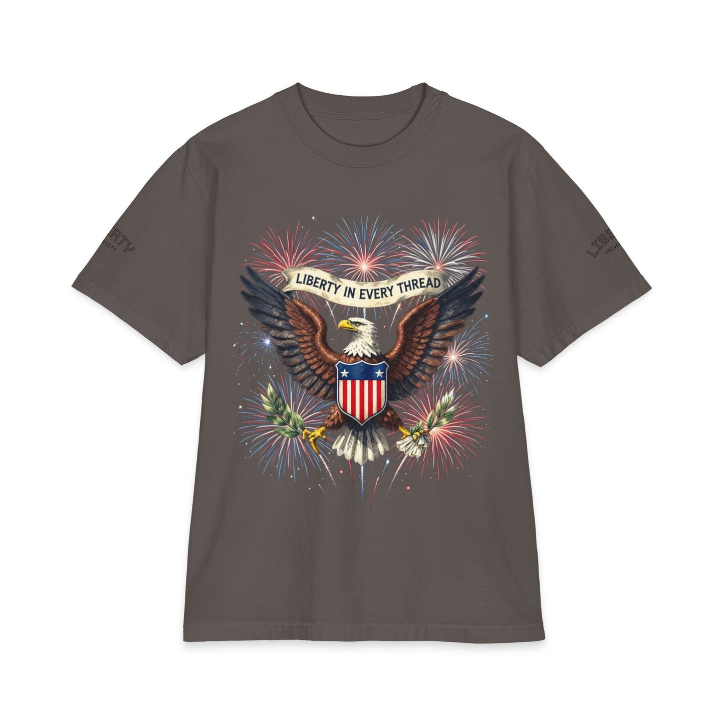 Liberty Eagle T-Shirt — “Liberty in Every Thread” Patriotic Short Sleeve