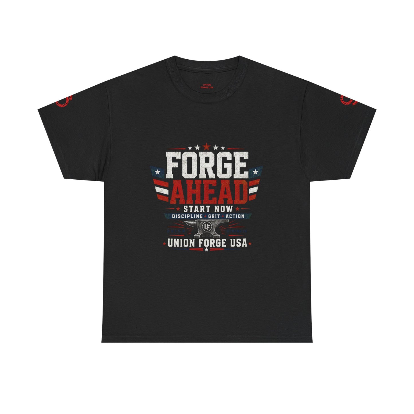 Forge Ahead USA Tee — Patriotic 'Forge Ahead' Motivational Graphic T-Shirt