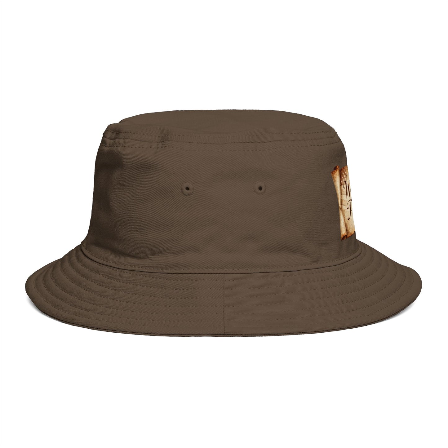 We The People Bucket Hat — Patriotic Vintage Parchment Design