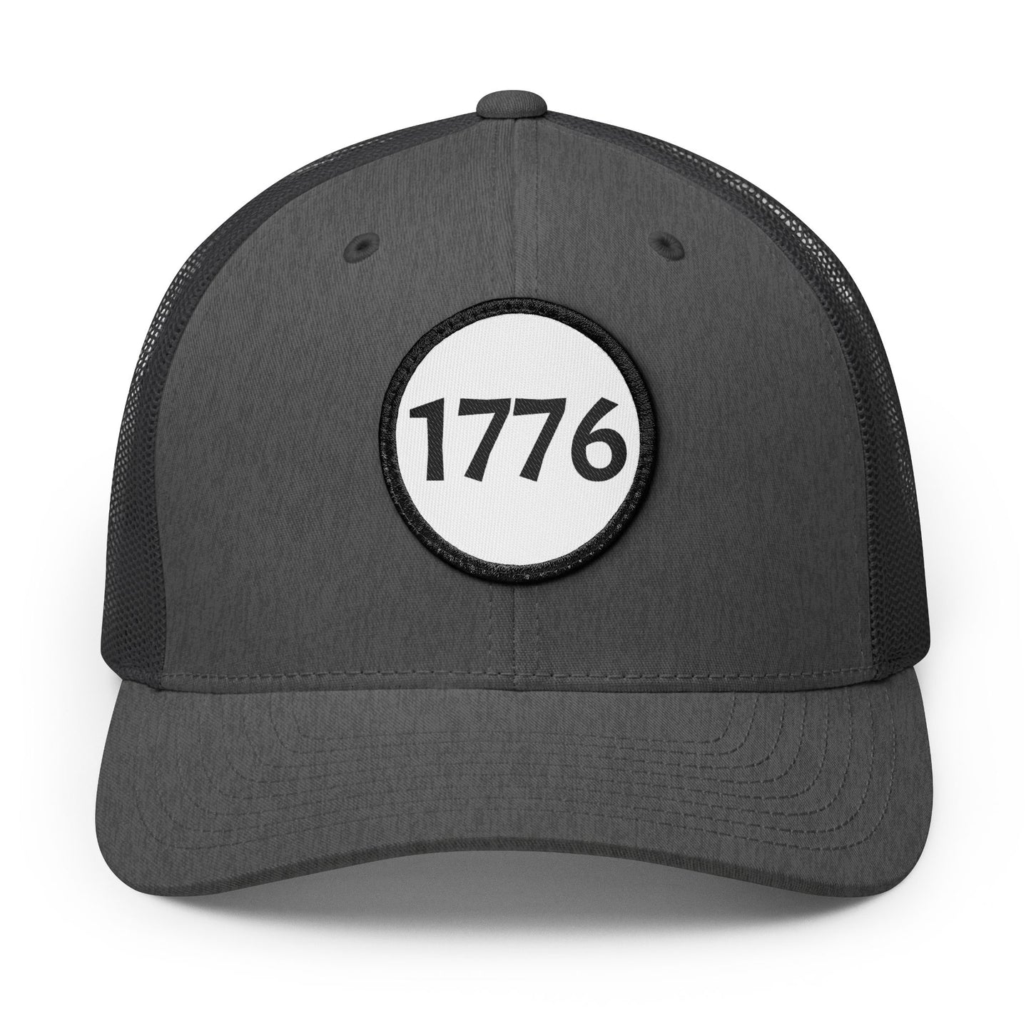 1776 Embroidered Patch Trucker Cap — Patriotic Snapback Hat