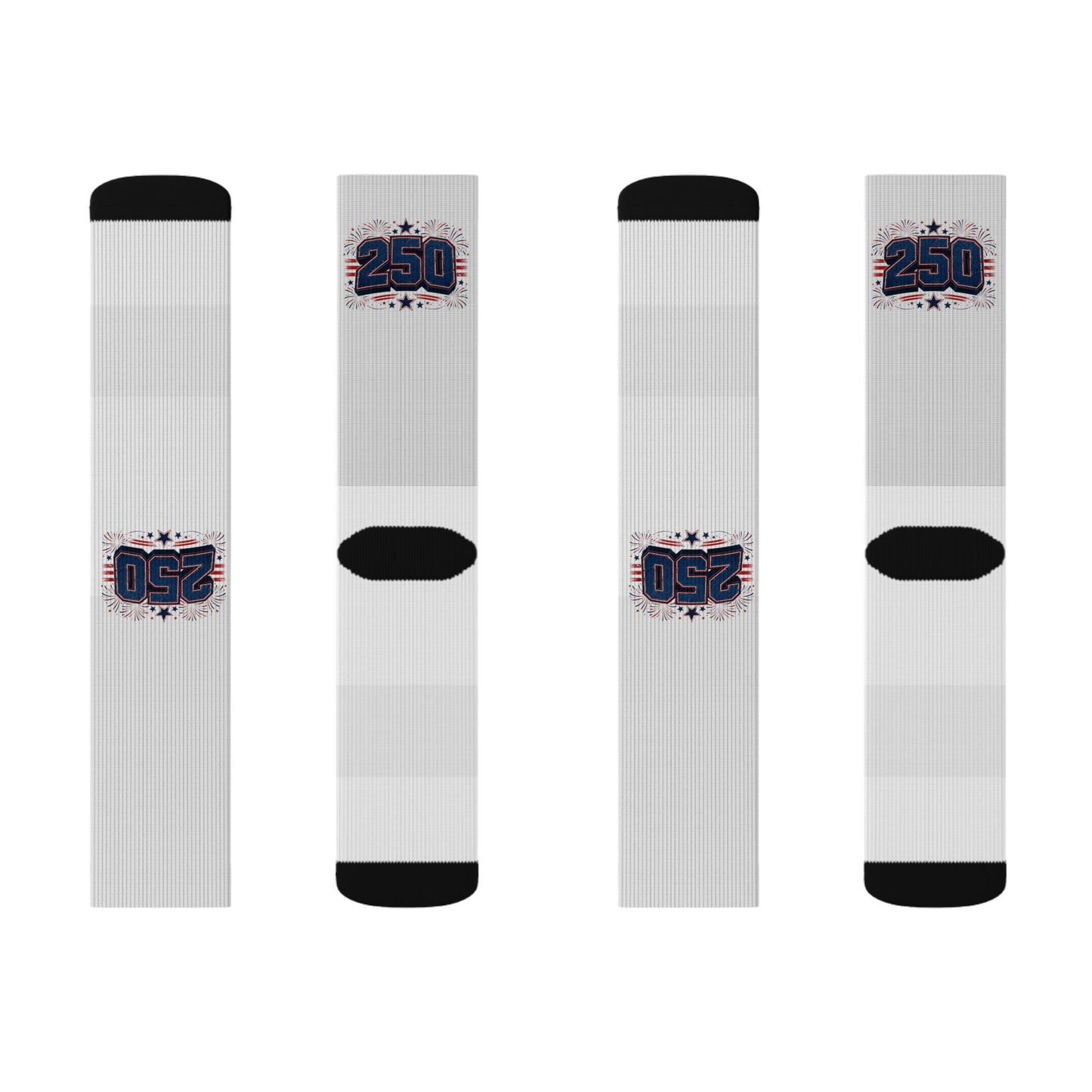 250 Racing Logo Sublimated Socks — Motorsport Fan Crew Socks
