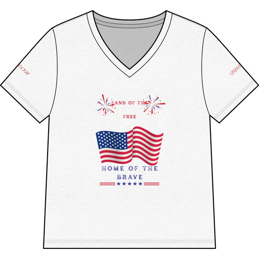 Women’s Relaxed Heather CVC V-Neck Tee