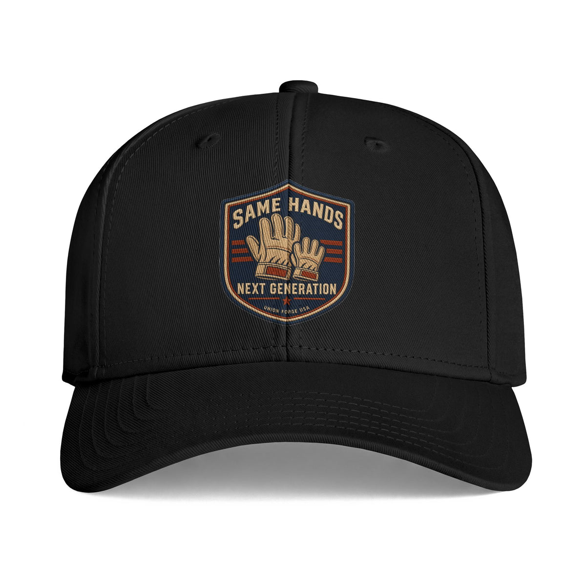 Same Hands Vintage Patch Cap — Retro Baseball Hat with 'Same Hands Next Generation' Emblem