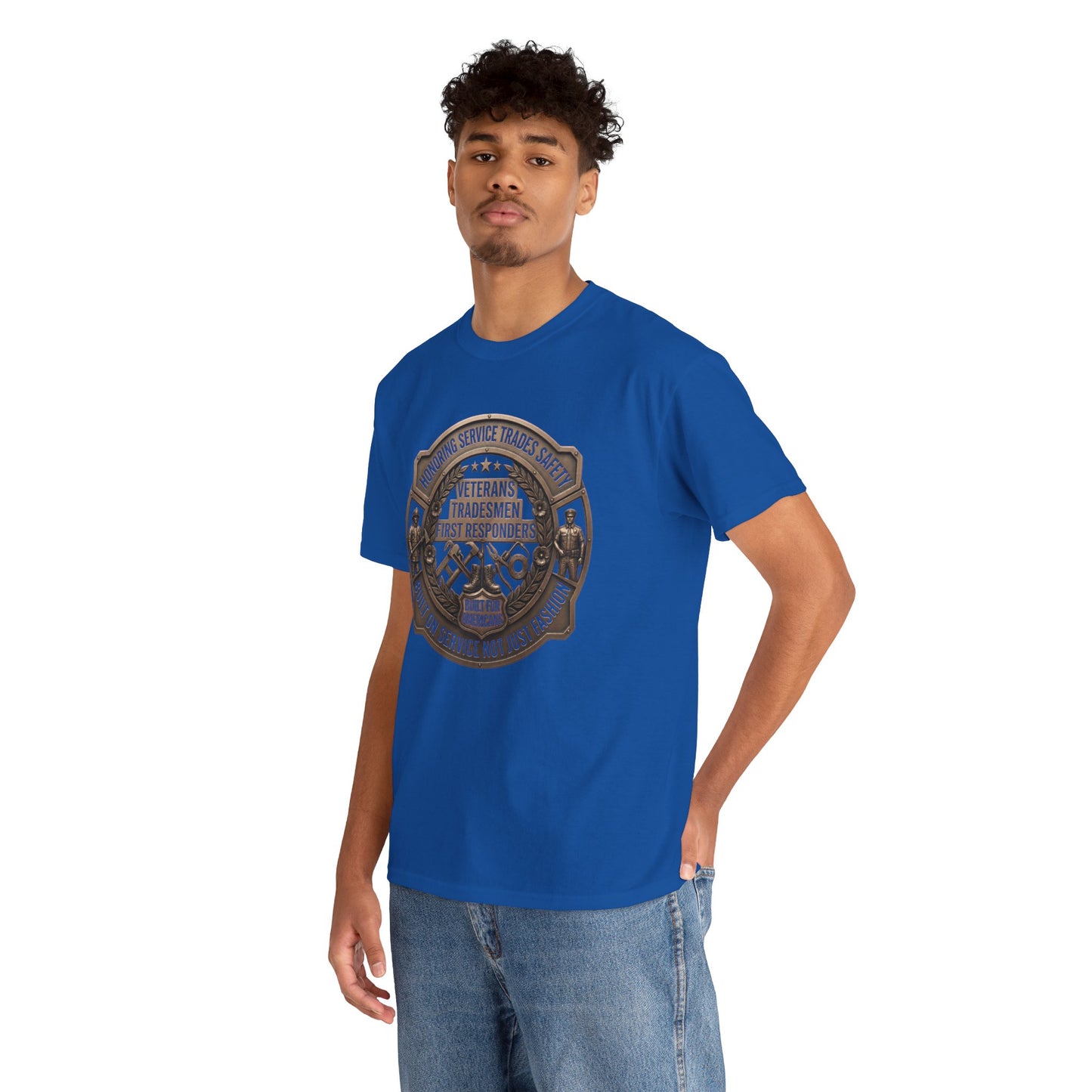 Tradesmen & First Responders T‑Shirt — Veterans "Proud To Serve" Work Crew Tee