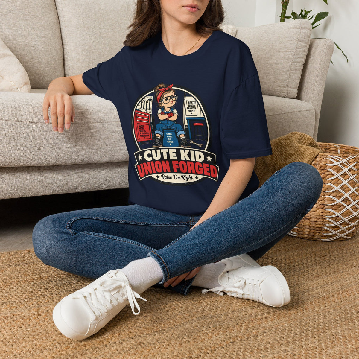 T-Shirt — Cute Kid Union Forger Vintage Worker Graphic