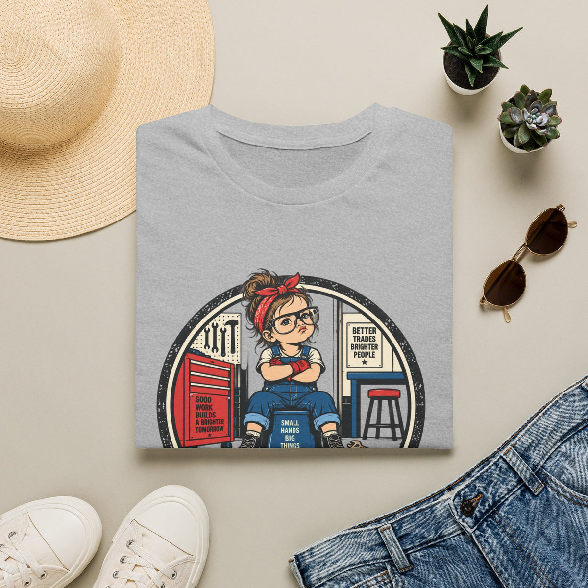 T-Shirt — Cute Kid Union Forger Vintage Worker Graphic