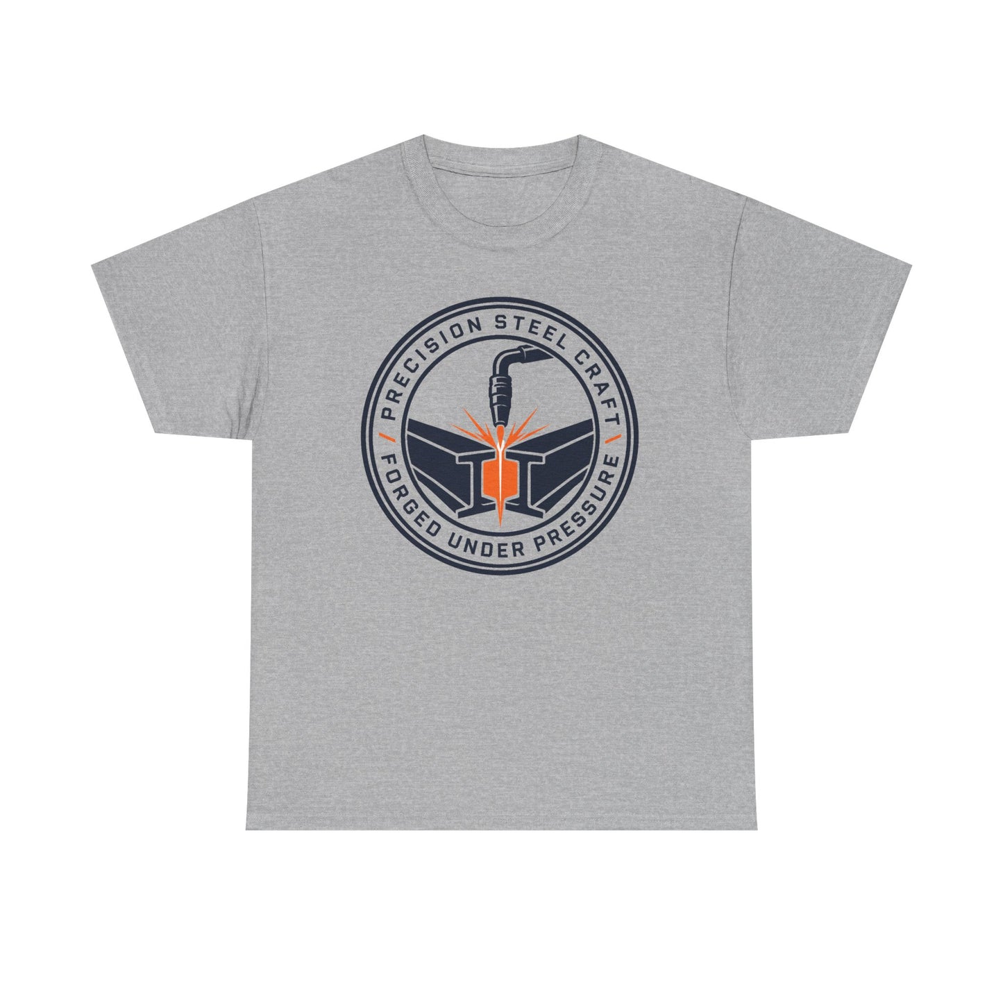 Steel Craft Logo T-Shirt — "Precision Steel Craft: Forged Under Pressure" Graphic Tee
