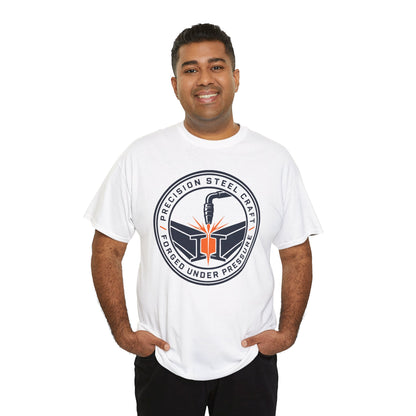 Steel Craft Logo T-Shirt — "Precision Steel Craft: Forged Under Pressure" Graphic Tee