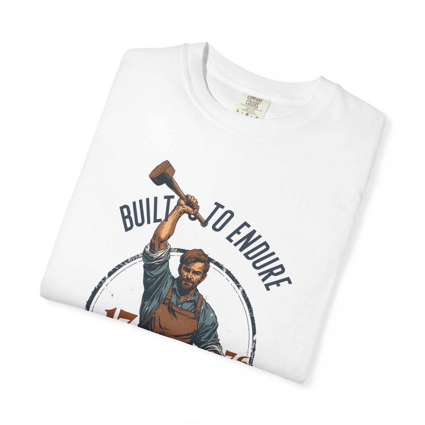 Built to Endure Blacksmith T-Shirt — 1776 Patriotic Vintage Anvil Design