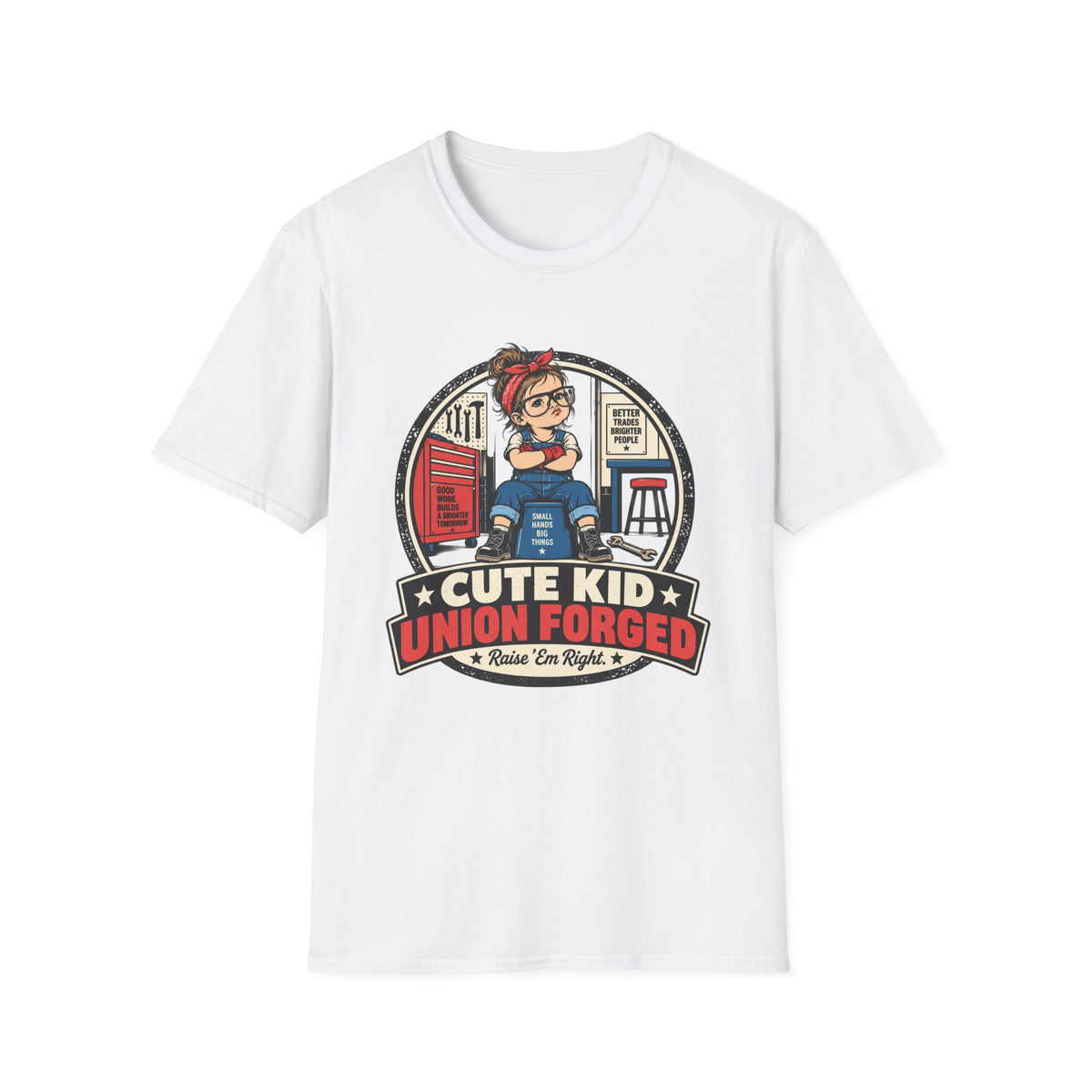 T-Shirt — Cute Kid Union Forger Vintage Worker Graphic