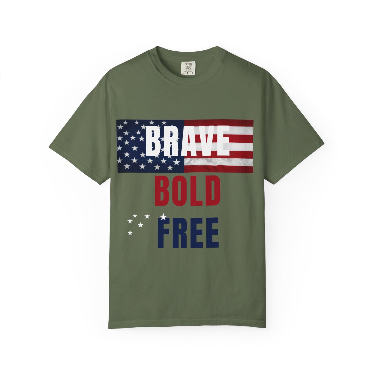 Brave Bold Free American Flag T-Shirt