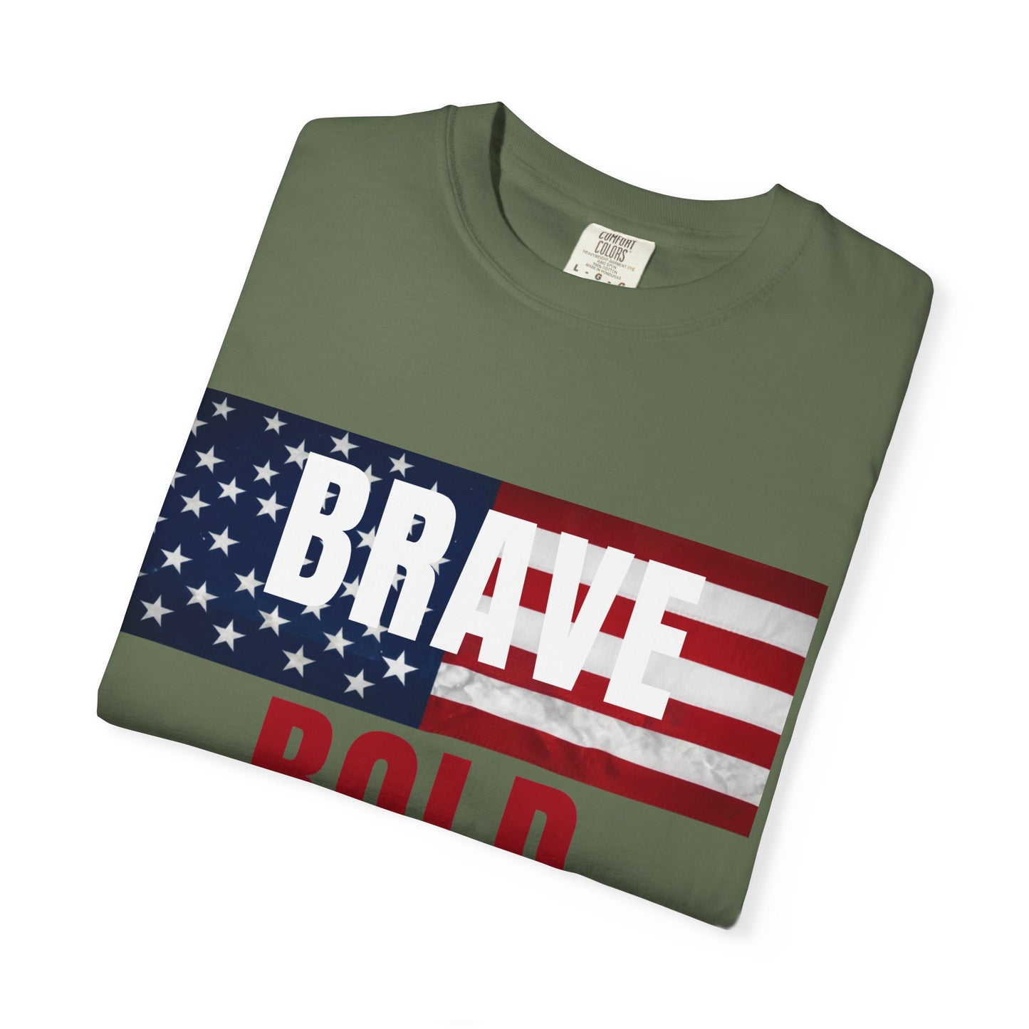 Brave Bold Free American Flag T-Shirt