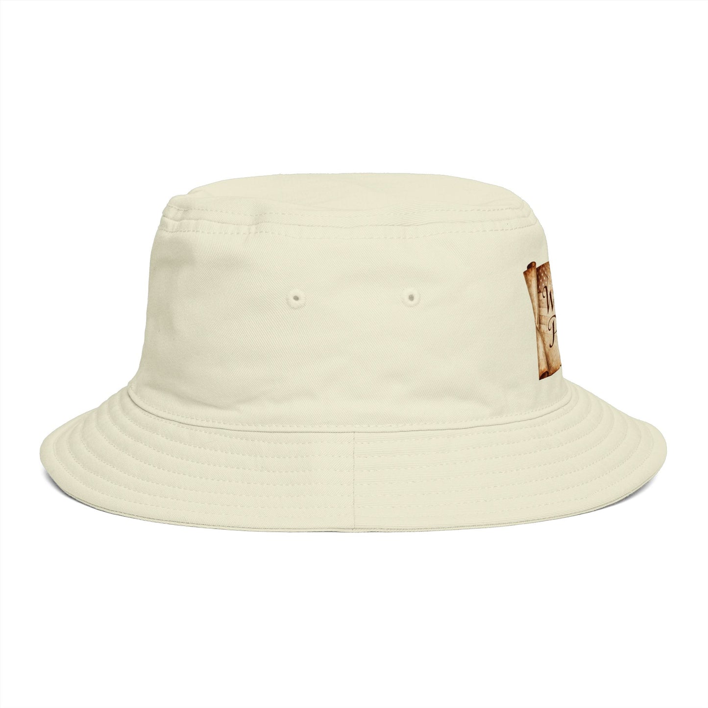 We The People Bucket Hat — Patriotic Vintage Parchment Design