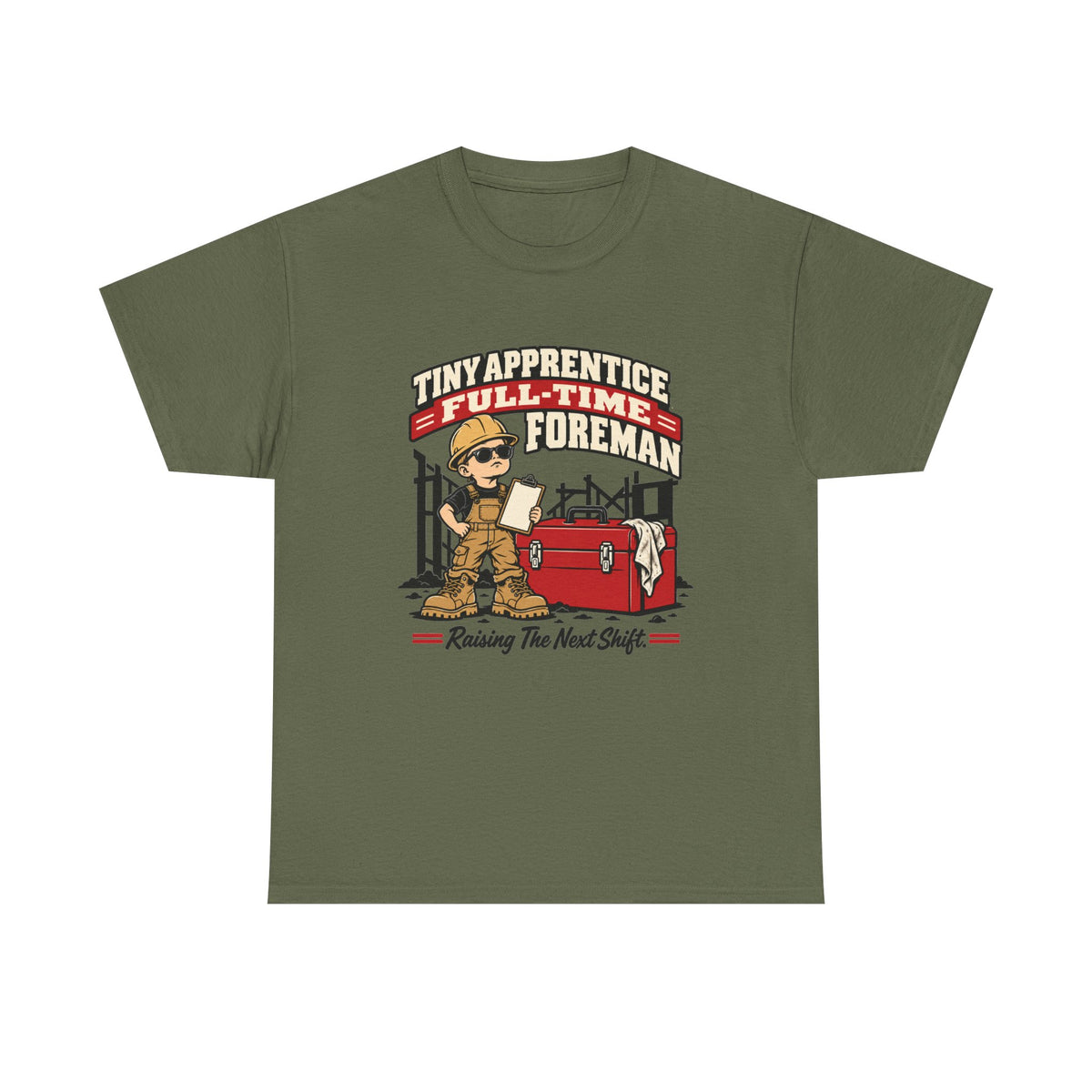 Tiny Apprentice Full-Time Foreman Kids T-Shirt – Raising The Next Shift Construction Tee