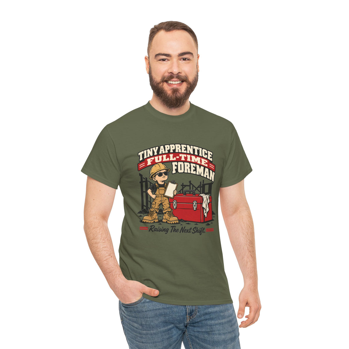 Tiny Apprentice Full-Time Foreman Kids T-Shirt – Raising The Next Shift Construction Tee