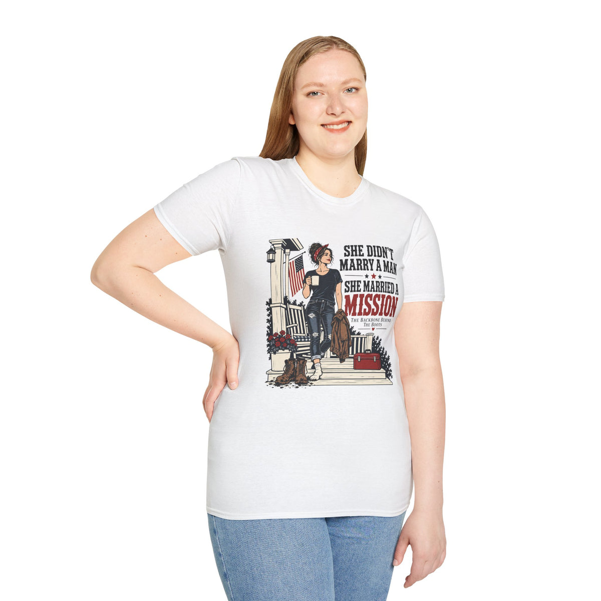 She Didn't Marry a Man She Married a Mission T-Shirt