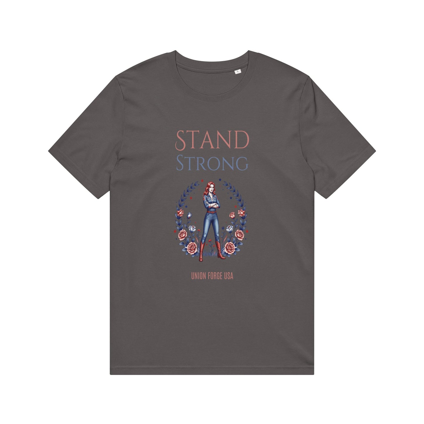 Stand Strong Women's Graphic T-Shirt — Empowerment Floral Design