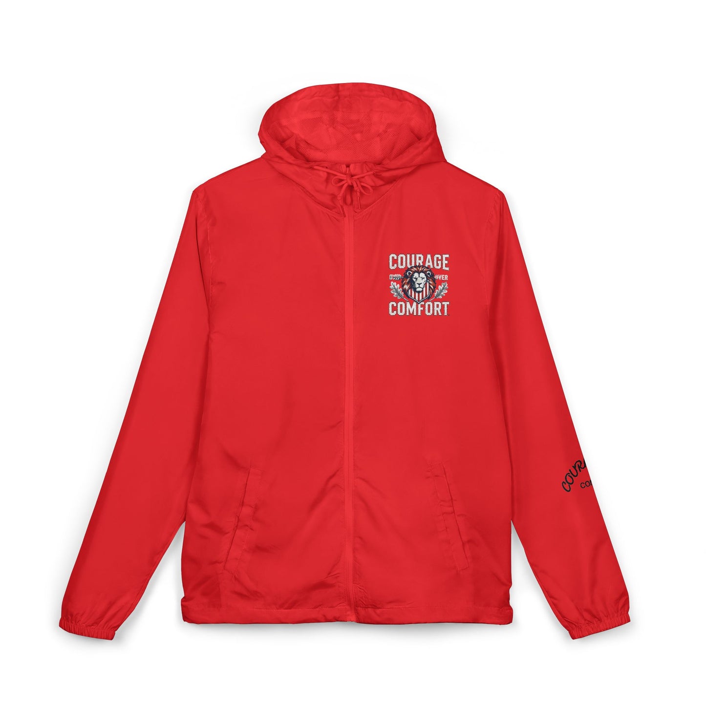 Windbreaker — Courage Over Comfort Lion Graphic Jacket
