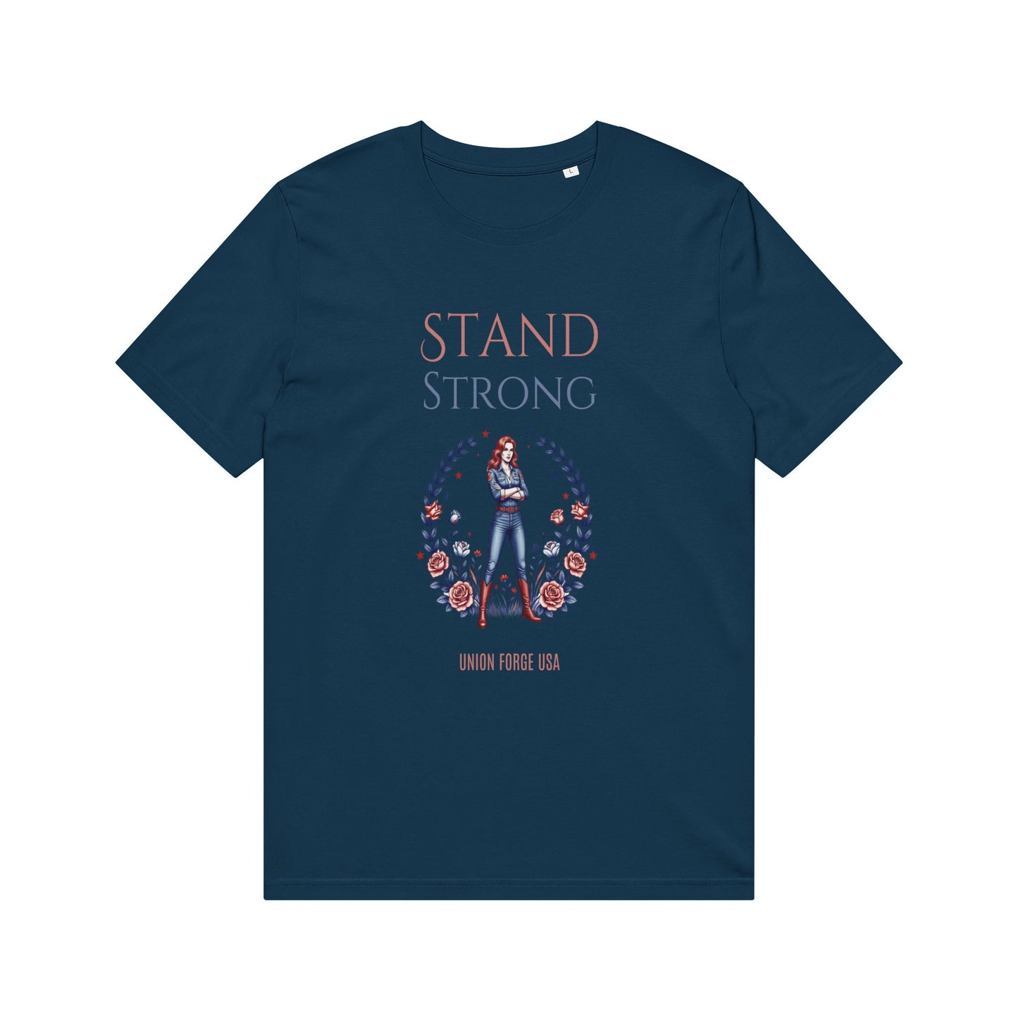 Stand Strong Women's Graphic T-Shirt — Empowerment Floral Design