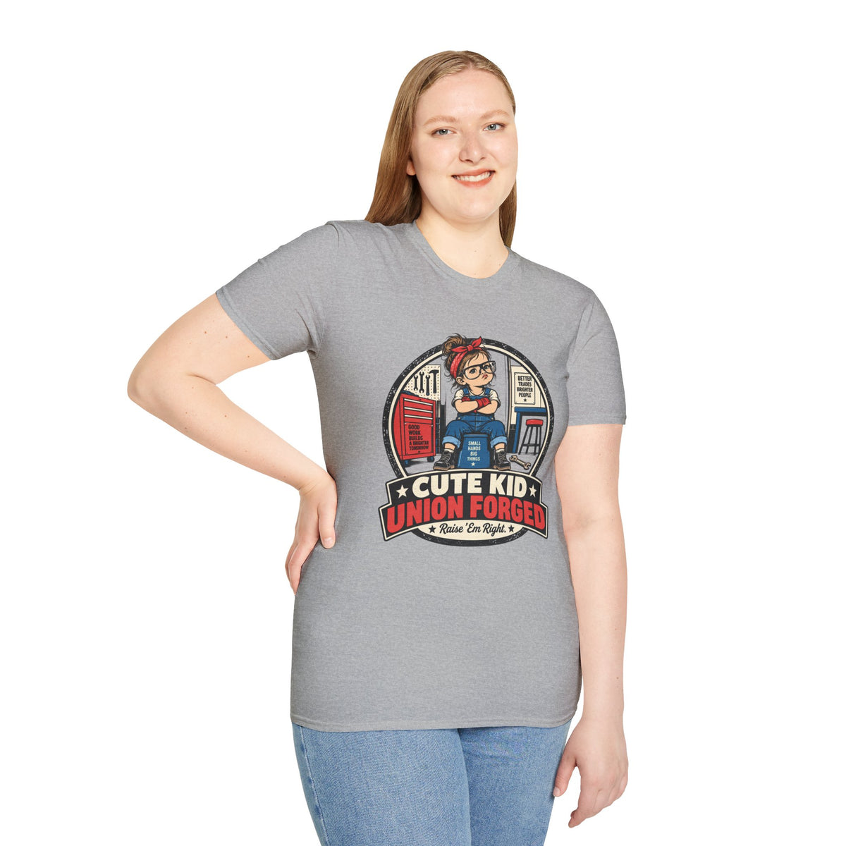 T-Shirt — Cute Kid Union Forger Vintage Worker Graphic