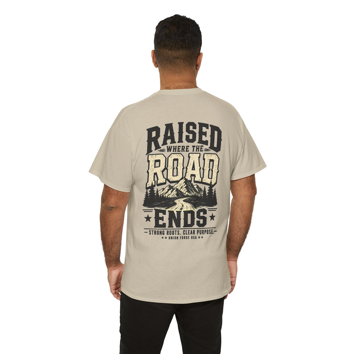 Raised Where the Road Ends T‑Shirt — Strong Roots Outdoor Vintage Tee