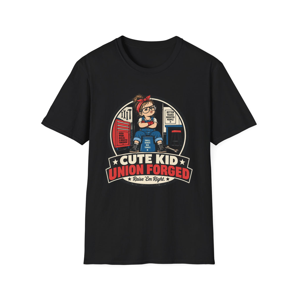 T-Shirt — Cute Kid Union Forger Vintage Worker Graphic