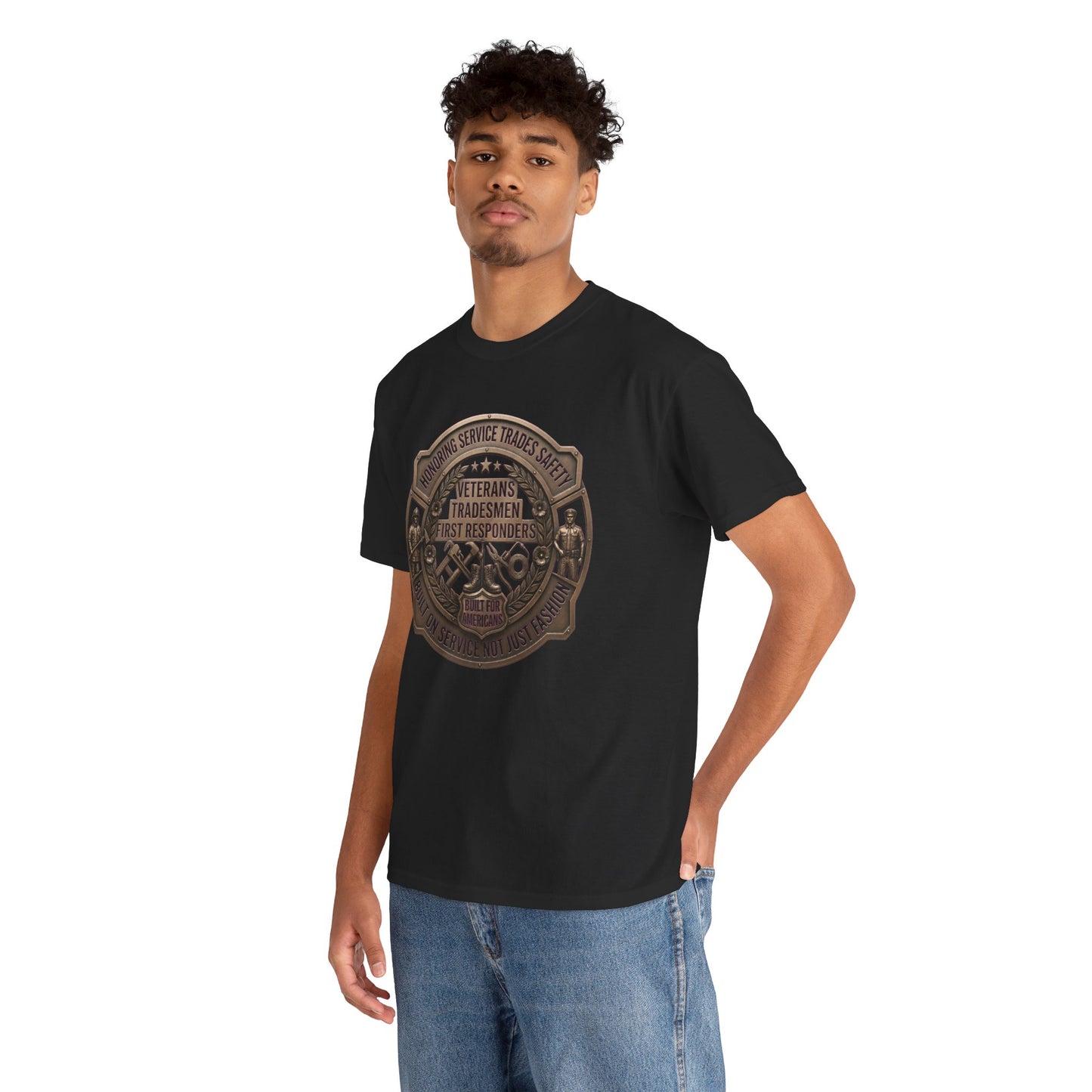Tradesmen & First Responders T‑Shirt — Veterans "Proud To Serve" Work Crew Tee