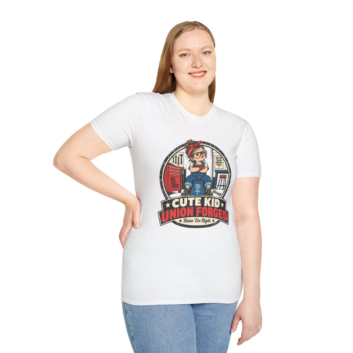 T-Shirt — Cute Kid Union Forger Vintage Worker Graphic