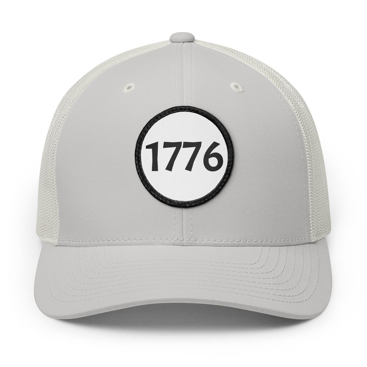 1776 Embroidered Patch Trucker Cap — Patriotic Snapback Hat