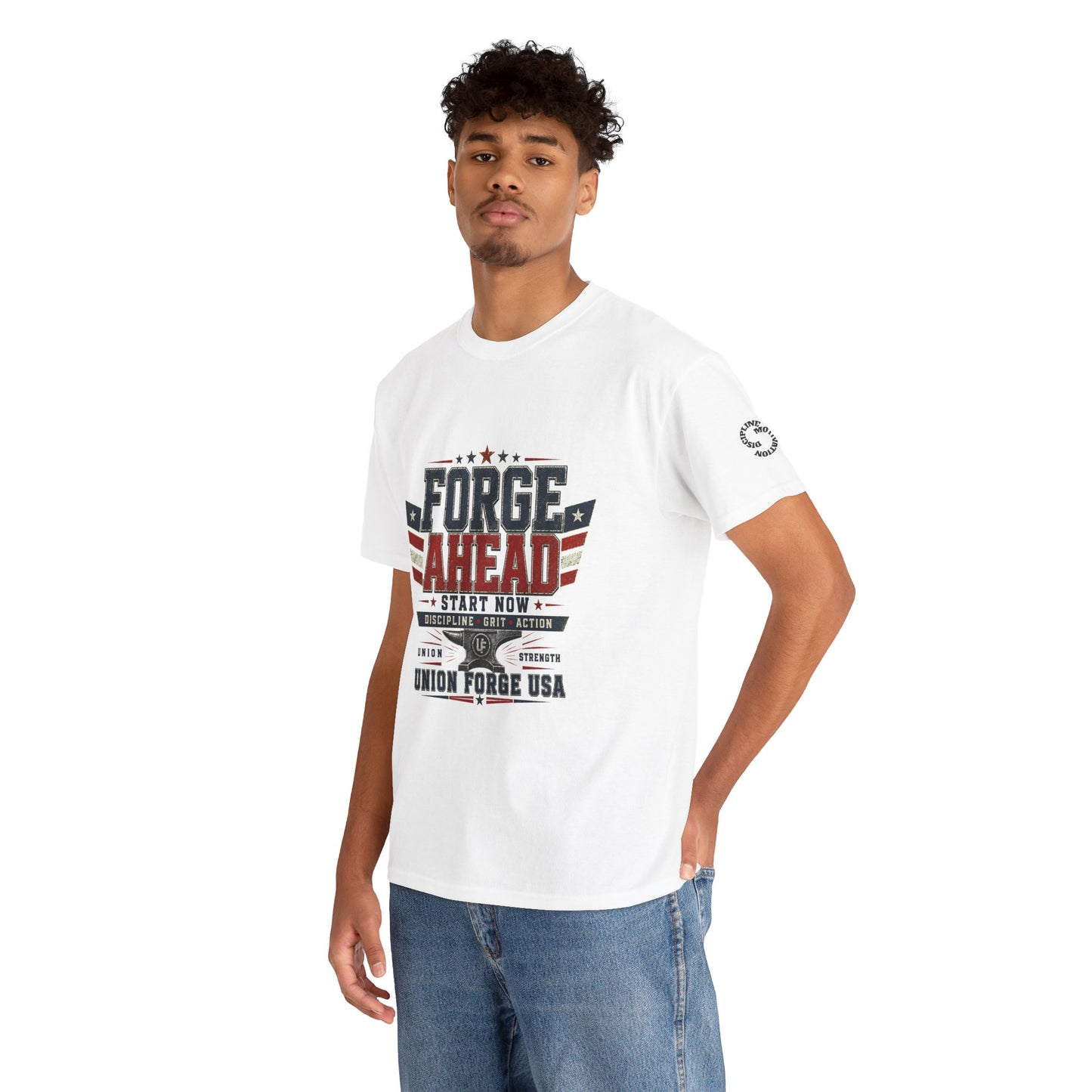 Forge Ahead USA Tee — Patriotic 'Forge Ahead' Motivational Graphic T-Shirt