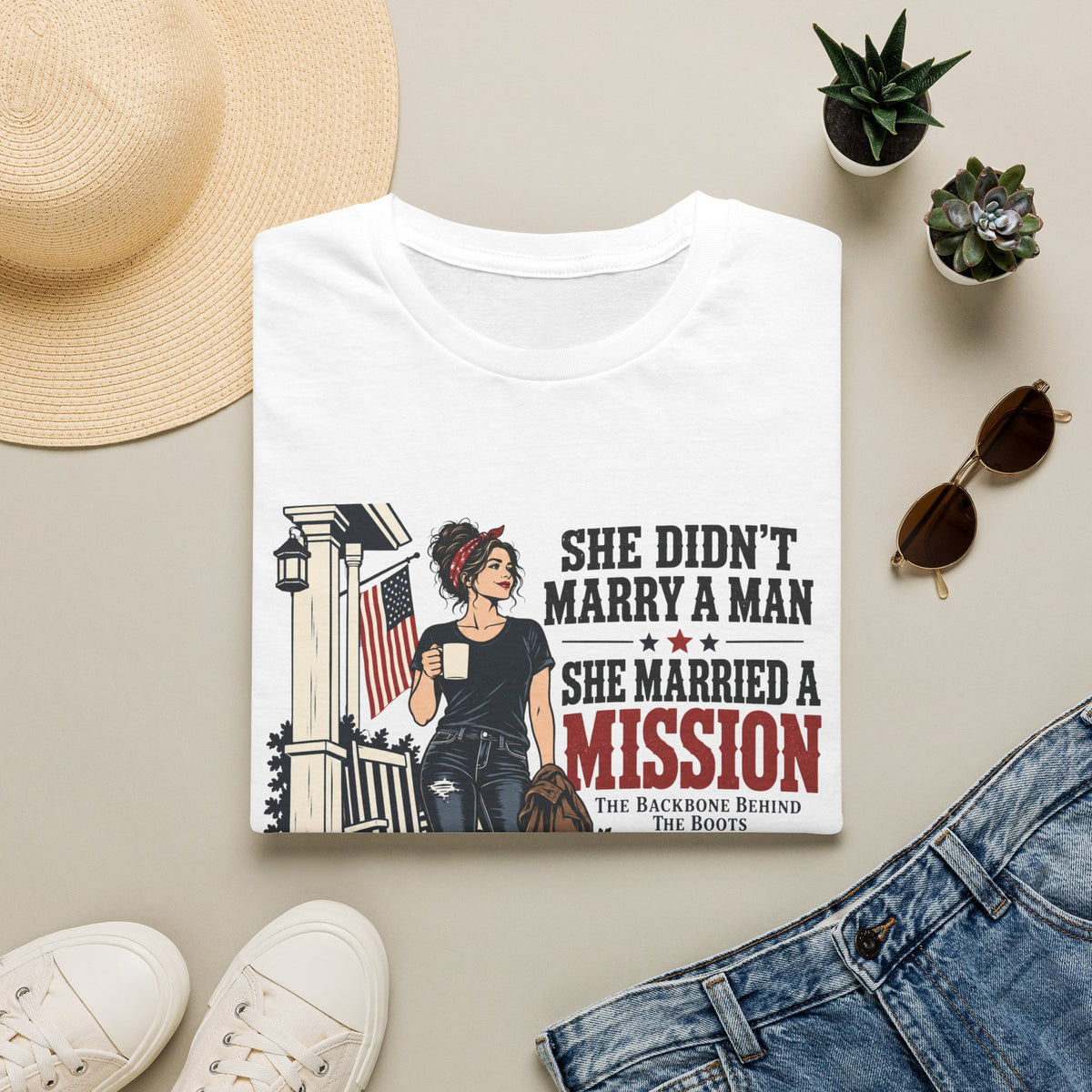 She Didn't Marry a Man She Married a Mission T-Shirt