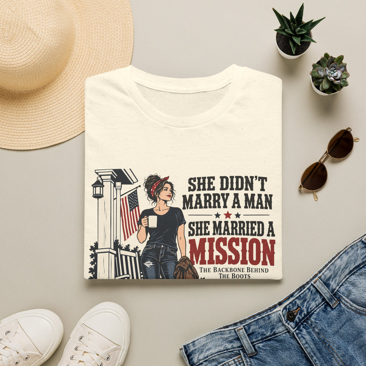 She Didn't Marry a Man She Married a Mission T-Shirt