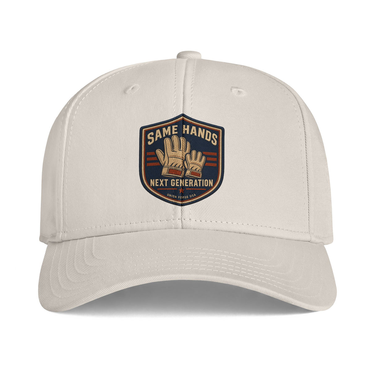 Same Hands Vintage Patch Cap — Retro Baseball Hat with 'Same Hands Next Generation' Emblem