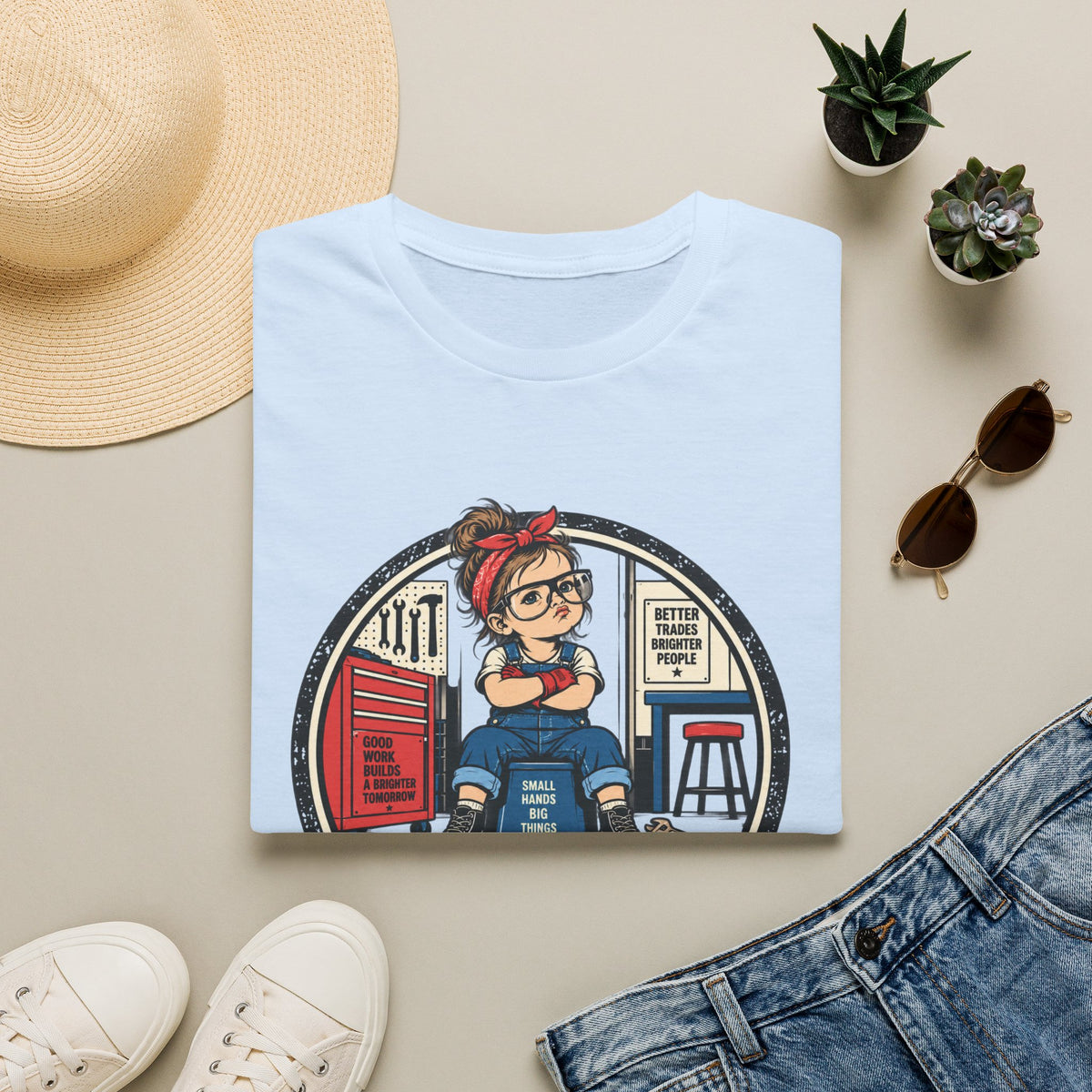T-Shirt — Cute Kid Union Forger Vintage Worker Graphic