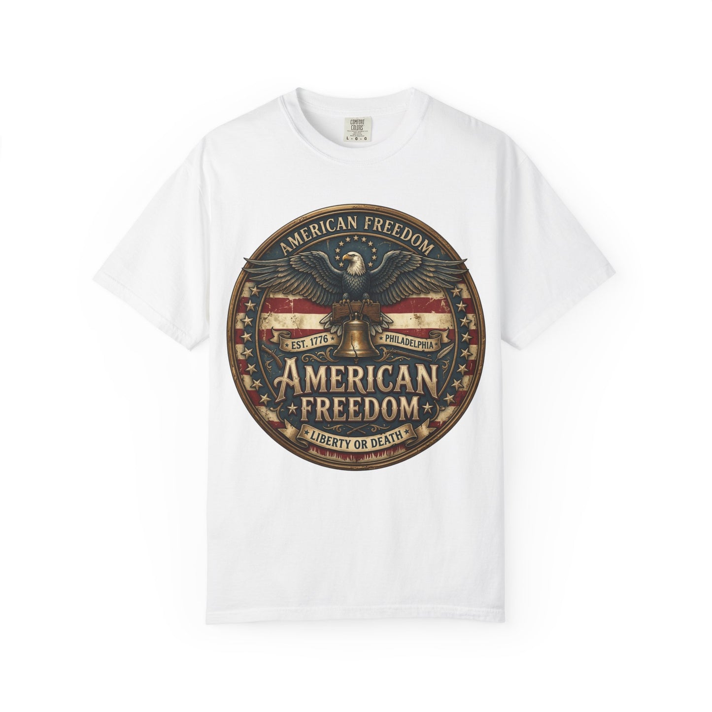 American Freedom T-Shirt — Patriotic Eagle 'Liberty or Death' Graphic