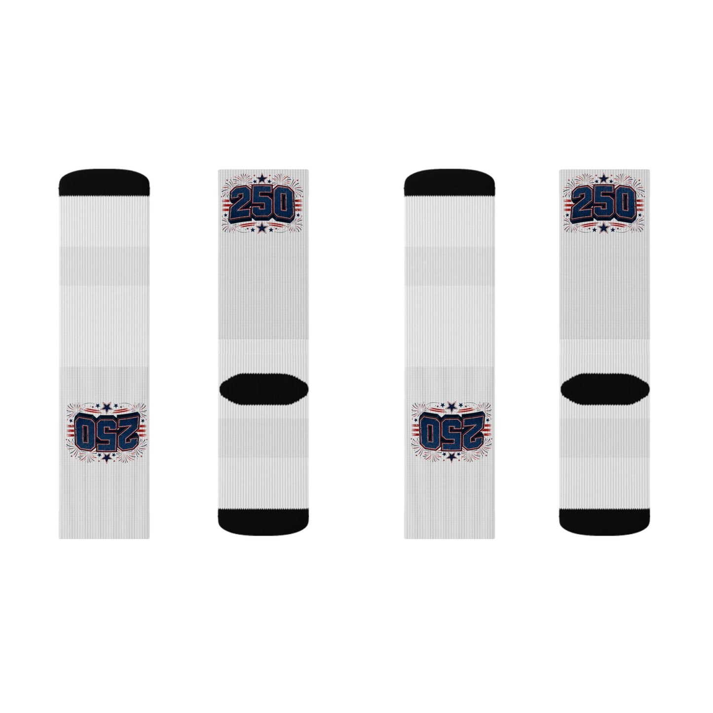 250 Racing Logo Sublimated Socks — Motorsport Fan Crew Socks