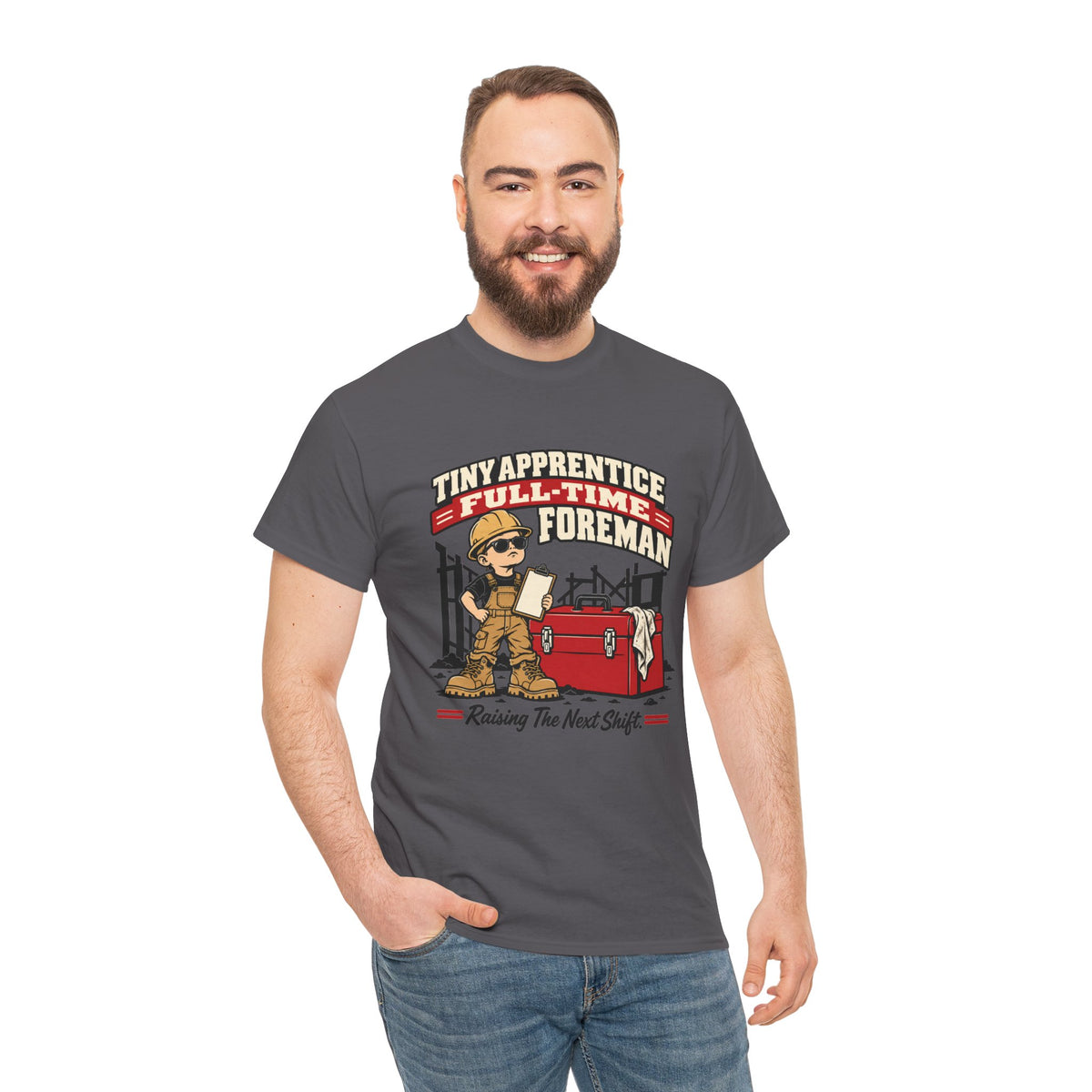 Tiny Apprentice Full-Time Foreman Kids T-Shirt – Raising The Next Shift Construction Tee
