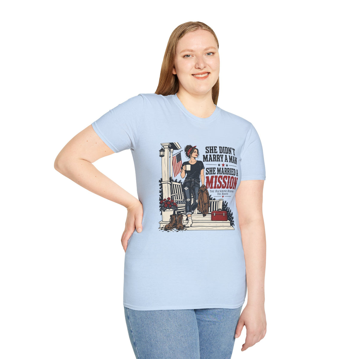 She Didn't Marry a Man She Married a Mission T-Shirt