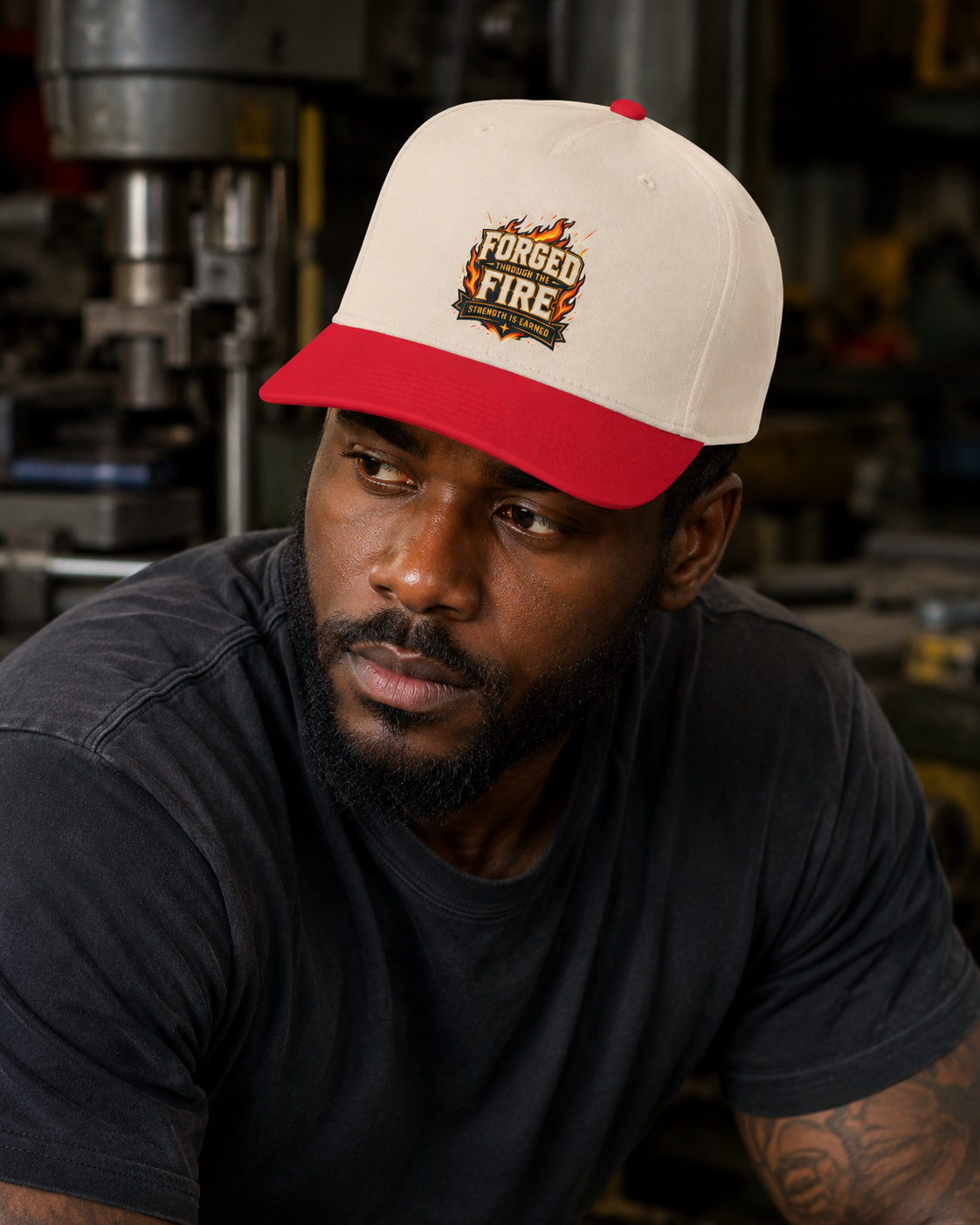 Forged by Fire Baseball Cap — 'Forged in Fire' Flame Logo Hat