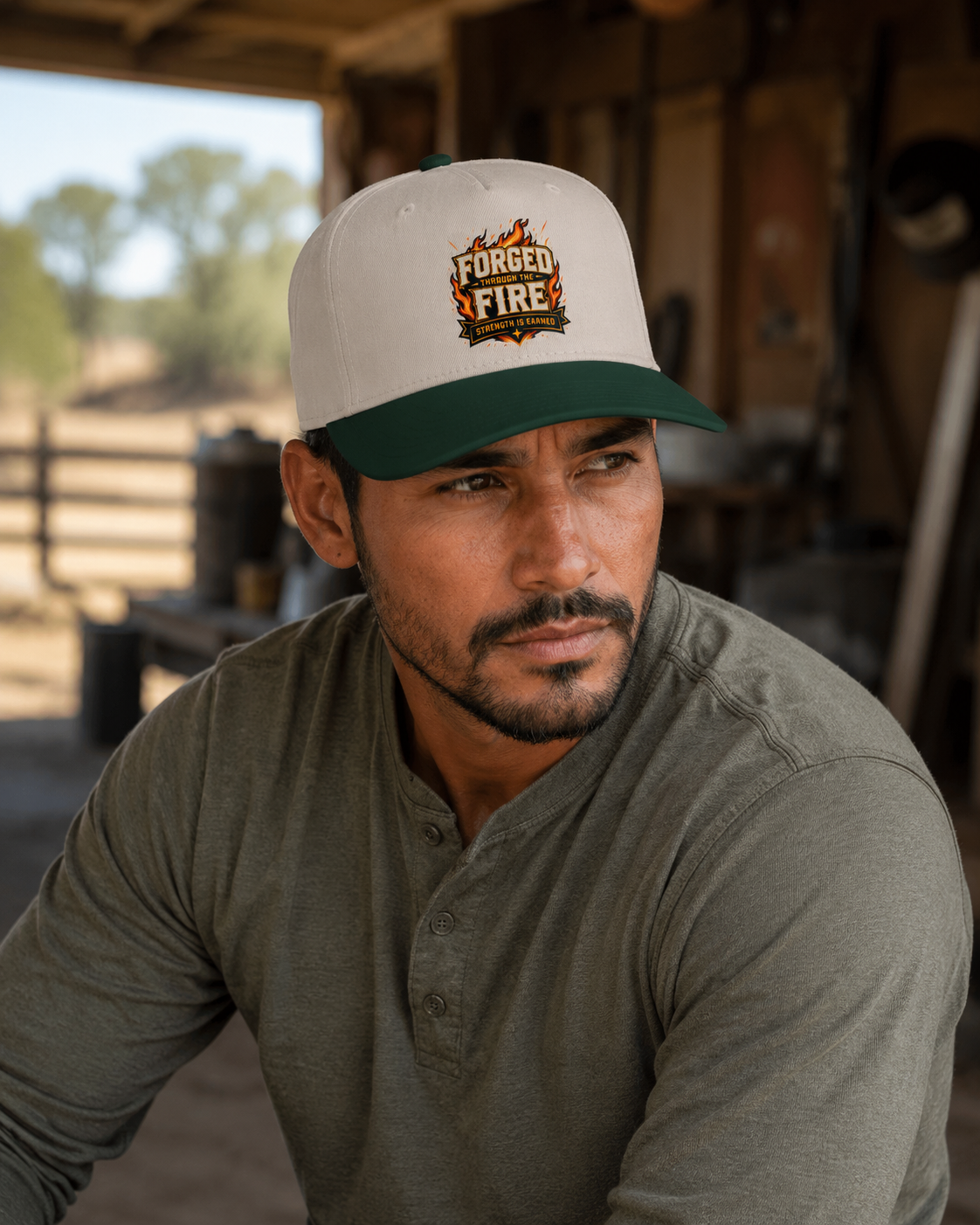 Forged by Fire Baseball Cap — 'Forged in Fire' Flame Logo Hat