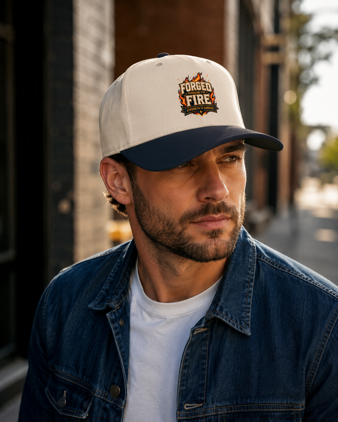 Forged by Fire Baseball Cap — 'Forged in Fire' Flame Logo Hat