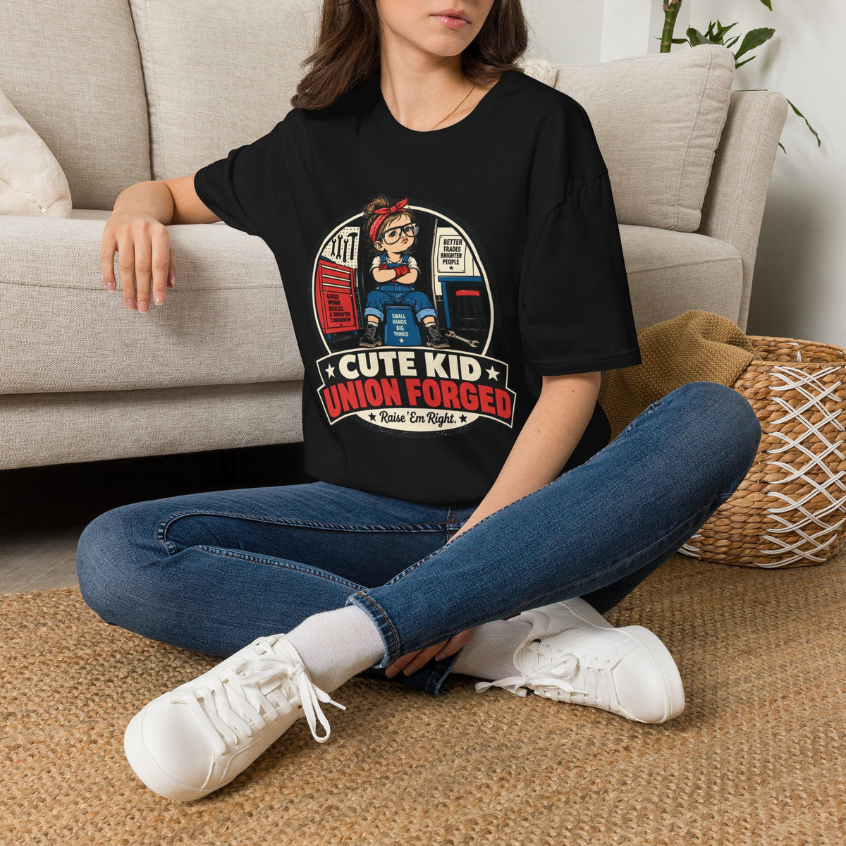 T-Shirt — Cute Kid Union Forger Vintage Worker Graphic