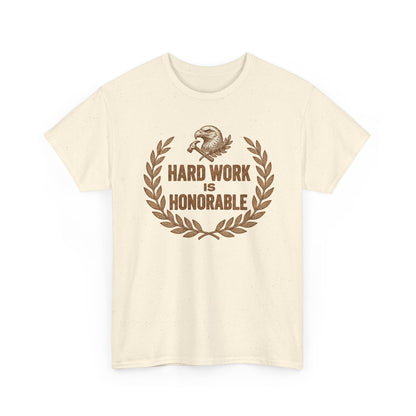 Hard Work Is Honorable T-Shirt — Motivational Eagle Laurel Tee